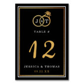 Numéro De Table Cercles Mariages Chic Faux Gold Foil (Par défaut)
