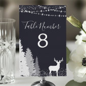 Numéro De Table Cerf des Bois Marine