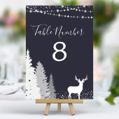 Numéro De Table Cerf des Bois Marine