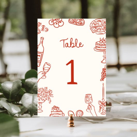 Numéro De Table C'est plus rouge illustré