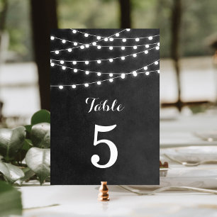 Numéro De Table Chaîne de charbon de bois - Mariage - Numéros de t