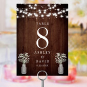 Numéro De Table Chaîne de respiration du bébé éclaire un mariage é