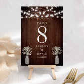 Numéro De Table Chaîne de respiration du bébé éclaire un mariage é