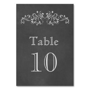 Numéro De Table Chalkboard Flourdir et tourbillon   Numéro de tabl
