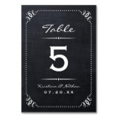 Numéro De Table Chalkboard Rustic Chic Numéros de tableau (Par défaut)