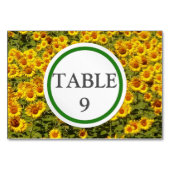 Numéro De Table Champ de tournesols (Dos)