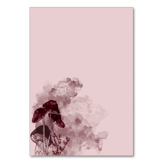 Numéro De Table Champignons du Neon Bourgogne (Dos)