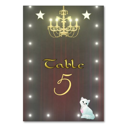 Numéro De Table Chandelier d'or (Par défaut)