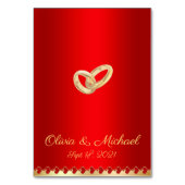 Numéro De Table Chandelier d'or (Dos)