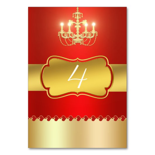 Numéro De Table Chandelier d'or (Par défaut)