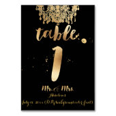 Numéro De Table Chandelier PixDezines/Faux Gold/table 1 (Par défaut)