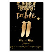 Numéro De Table Chandelier PixDezines/Faux Gold/table 11 (Dos)