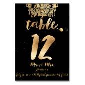 Numéro De Table Chandelier PixDezines/Faux Gold/Table 12 (Par défaut)