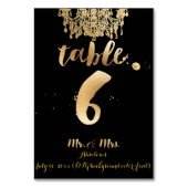 Numéro De Table Chandelier PixDezines/Faux Gold/table 6 (Par défaut)