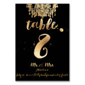 Numéro De Table Chandelier PixDezines/Faux Gold/table 8 (Dos)