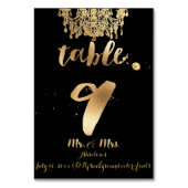 Numéro De Table Chandelier PixDezines/Faux Gold/table 9 (Par défaut)