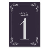 Numéro De Table Charlotte Frame | Couleurs courbes | Mariage (Dos)