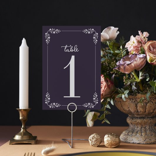 Numéro De Table Charlotte Frame | Couleurs courbes | Mariage