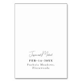 Numéro De Table 💍 Charmant Fuchsia Enchantement : Aquarelle (Dos)