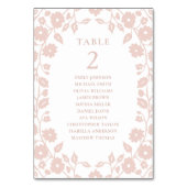 Numéro De Table Charming Blush Folk Floral Seing Chart (Dos)