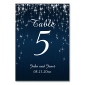 Numéro De Table Charming Star Struck Mariage | bleu marine (Par défaut)
