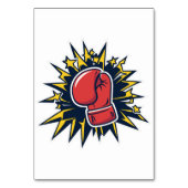 Numéro De Table Chat avec gants de boxe (Dos)