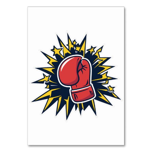 Numéro De Table Chat avec gants de boxe (Dos)