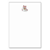 Numéro De Table Chat mignon en Engin à neige avec Art Snowman (Dos)