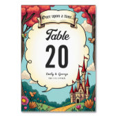 Numéro De Table Château de forêt enchantée Fairytale Mariage (Dos)