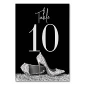 Numéro De Table Chaussures à talon élevé élégant moderne Argent No (Dos)