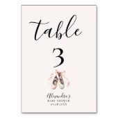 Numéro De Table Chaussures Ballerina Rose Baby Girl Douche Numéro  (Par défaut)