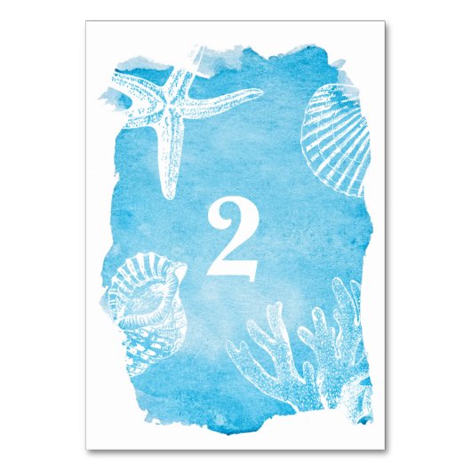 Numéro De Table Chaussures sur Mariage aquarelle Numéro de tableau (Dos)