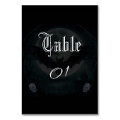 Numéro De Table Chauves-souris à crâne simple Mariage gothique (Par défaut)