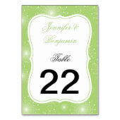 Numéro De Table Chaux Vert Blanc Sunbursts Starburst Tableau Numér (Par défaut)