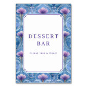 Numéro De Table Cheerful Blue Floral Border (Dos)