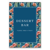 Numéro De Table Cheerful Navy Cactus Floral Border (Dos)