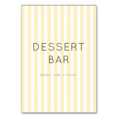 Numéro De Table Cheerful Neutral Dessert Bar Sign (Dos)