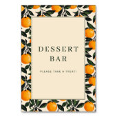 Numéro De Table Cheerful Orange Citrus Border (Dos)