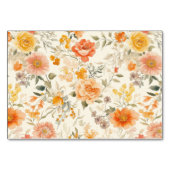 Numéro De Table Cheerful Peach Floral Border (Dos)