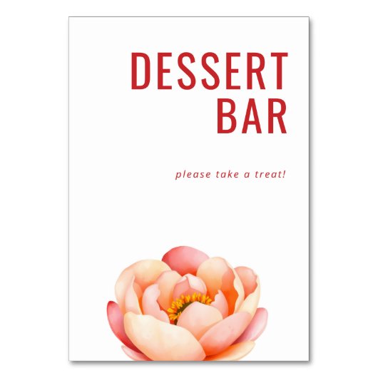 Numéro De Table Cheerful Pink Watercolor Flower (Par défaut)