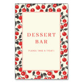 Numéro De Table Cheerful Red Cherry Border (Dos)