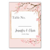 Numéro De Table Cherry Blossom Mariage (Dos)