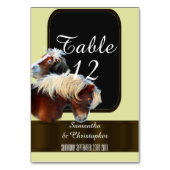 Numéro De Table Cheval et poney équestre thème (Dos)