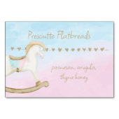 Numéro De Table Cheval Rocheux bleu rose Étiquette alimentaire neu (Dos)