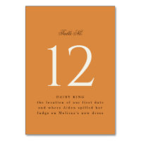 Chic Citrouille Orange Event Table Tente Sign