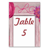 Numéro De Table Chic mauve (Dos)