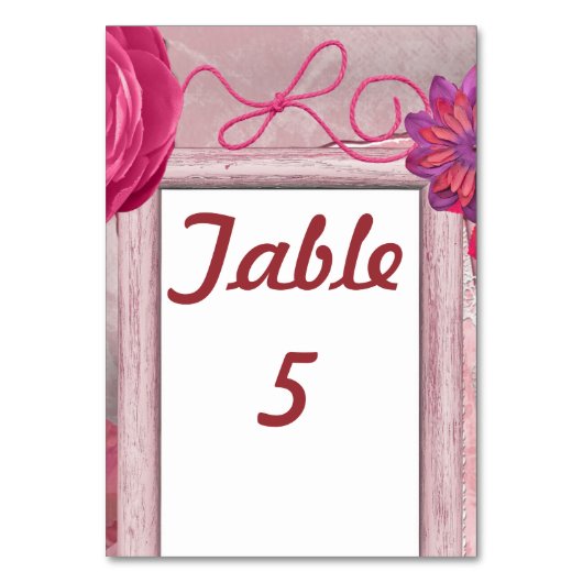 Numéro De Table Chic mauve (Par défaut)