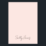 Numéro De Table Chic Modern Blush Signature Nom<br><div class="desc">Réglez assez bien le code de couleur de l'arrière - plan rose pâle avec une lettre à la main design de texte personnalisé. Customisez l'élégant style calligraphie,  la taille et la couleur selon vos besoins.</div>