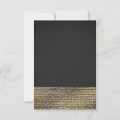 Numéro de table chic moderne gris et or pailleté (Dos)