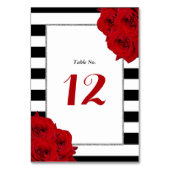 Numéro De Table Chic Moderne Luxe Mariage Collection - Roses rouge (Par défaut)
